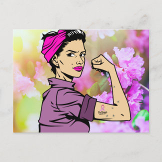 breast cancer awareness / quotes / support / gift  postcard