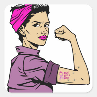 breast cancer awareness / quotes / support / gift  square sticker