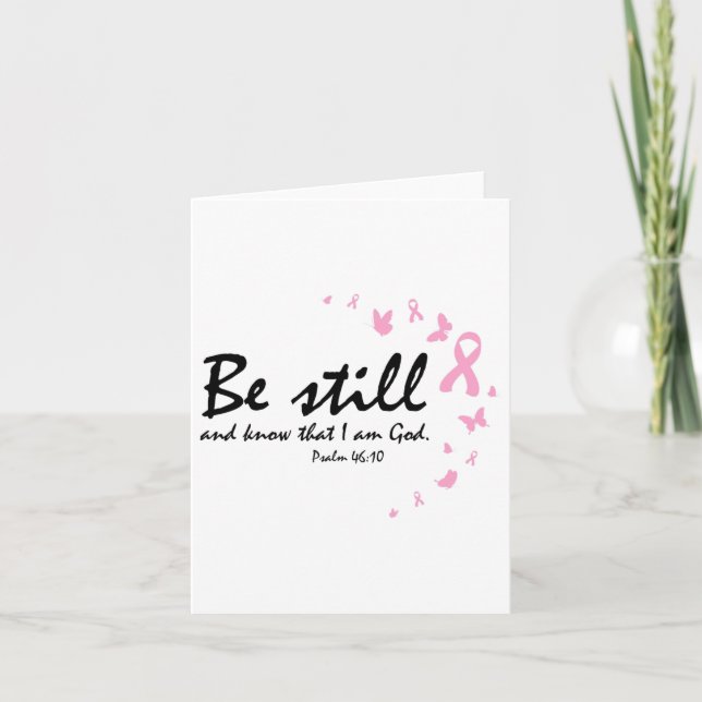 Breast Cancer Awareness Religious Christian Gifts  Card (Front)
