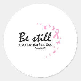 Breast Cancer Awareness Religious Christian Gifts  Classic Round Sticker