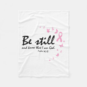 Breast Cancer Awareness Religious Christian Gifts  Fleece Blanket