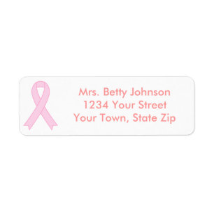 Breast Cancer Awareness Return Address Labels