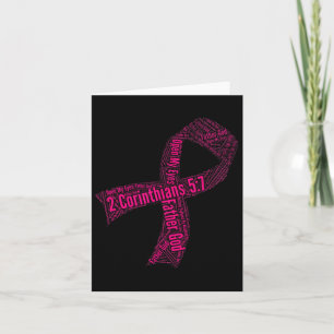 Breast Cancer Awareness Ribbon Bible Verse Card