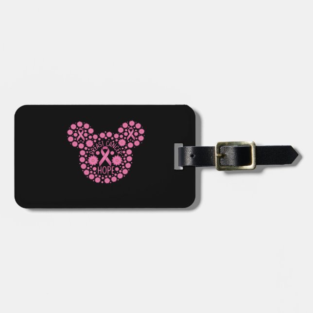 breast cancer awareness ribbon fight brLuggage Tag (Front Horizontal)