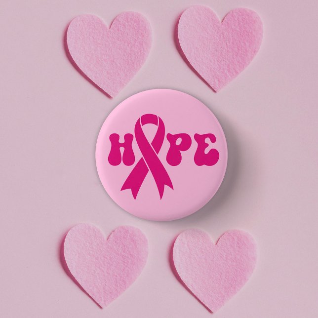 Breast Cancer Awareness Ribbon Hope 3 Cm Round Badge (Creator Uploaded)