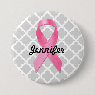 Breast Cancer Awareness Ribbon Personalised 7.5 Cm Round Badge