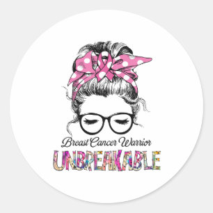 Breast Cancer Awareness Ribbon Support Gifts Classic Round Sticker