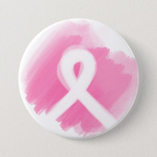 Breast Cancer Awareness Ribbon Watercolor 7.5 Cm Round Badge