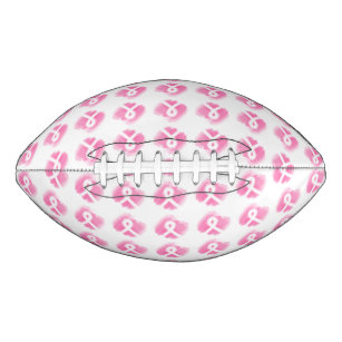 Breast Cancer Awareness Ribbon Watercolor American Football