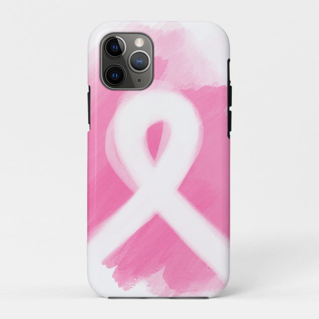 Breast Cancer Awareness Ribbon Watercolor  Case-Mate iPhone Case (Back)