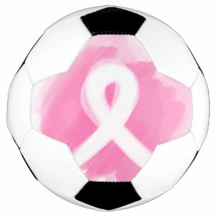 Breast Cancer Awareness Ribbon Watercolor Football