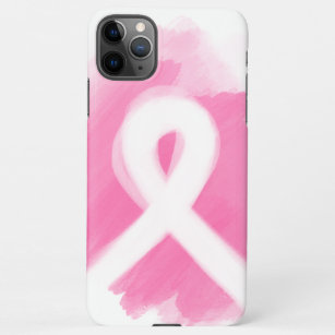 Breast Cancer Awareness Ribbon Watercolor iPhone 11Pro Max Case