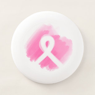 Breast Cancer Awareness Ribbon Watercolor Wham-O Frisbee