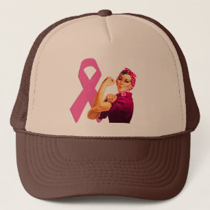 Breast Cancer Awareness Rosie the Riveter Trucker Hat