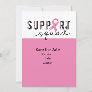 Breast Cancer Awareness,Save the Date Party   Invitation