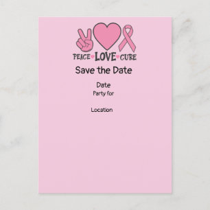 Breast Cancer Awareness,Save the Date Party Postcard