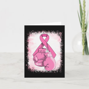 Breast Cancer Awareness Shirt Pink Boxing Ribbon Card