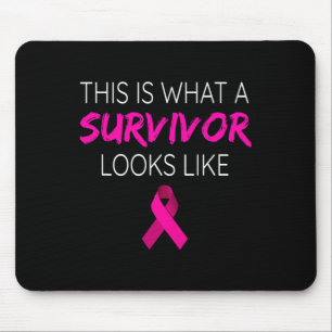 Breast Cancer Awareness Shirt Survivor Pink Ribbon Mouse Mat