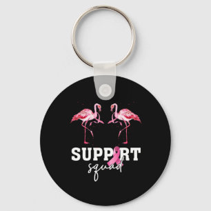 Breast Cancer Awareness Shirt Women Flamingo Suppo Key Ring