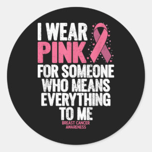 Breast Cancer Awareness Shirts for Family Breast C Classic Round Sticker
