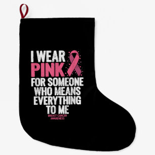 Breast Cancer Awareness Shirts for Family Breast C Large Christmas Stocking