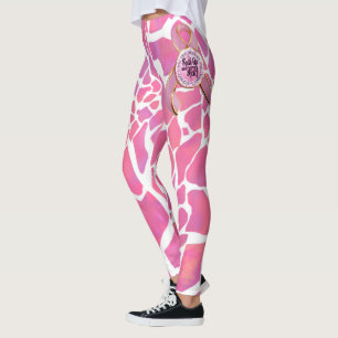 Breast Cancer Awareness Shut Up and Run Leggings