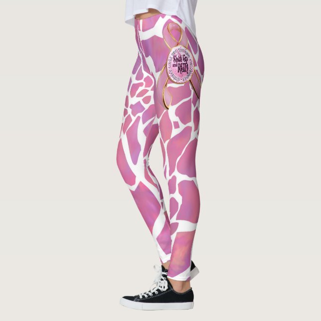 Breast Cancer Awareness Shut Up and Run Leggings (Left)