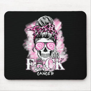 Breast Cancer Awareness Skull F Ck Cancer Pink Rib Mouse Mat