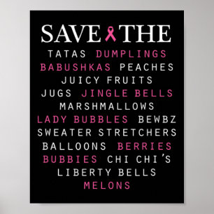 Breast Cancer Awareness Slang Terms Poster