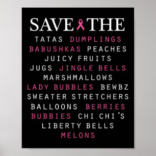Breast Cancer Awareness Slang Terms  Poster