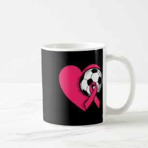 Breast Cancer Awareness Soccer Pink Ribbon Women M Coffee Mug
