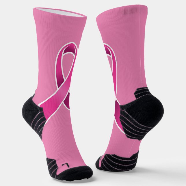 Breast cancer awareness socks (Angled)