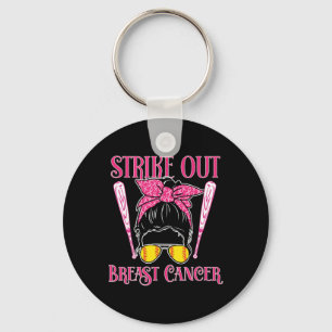 Breast Cancer Awareness - Softll Strike Out Pink R Key Ring