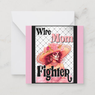 Breast Cancer Awareness Sugar Skull  Card