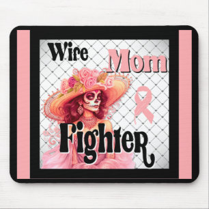 Breast Cancer Awareness Sugar Skull  Mouse Mat
