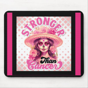 Breast Cancer Awareness Sugar Skull Mouse Mat