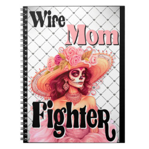 Breast Cancer Awareness Sugar Skull  Notebook