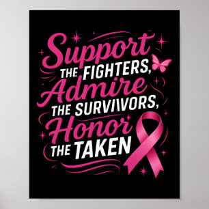 Breast Cancer Awareness Support Fighters Admire Su Poster