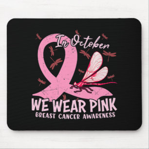 Breast Cancer Awareness Support In October We Wear Mouse Mat
