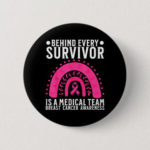 Breast Cancer Awareness Support Medical Doctors 6 Cm Round Badge