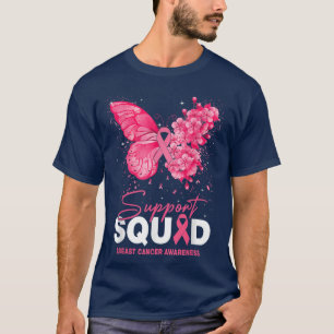 Breast Cancer Awareness Support Squad Butterfly T-Shirt