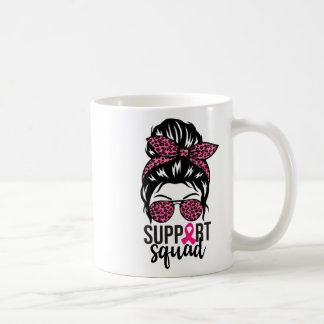 Breast Cancer Awareness Support-squad Messy Bun Wa Coffee Mug