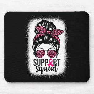Breast Cancer Awareness Support-squad Messy Bun Wa Mouse Mat