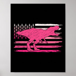 Breast Cancer Awareness Support Squad Pink Ribbon Poster