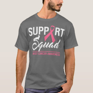 Breast Cancer Awareness Support Squad Pink Ribbon T-Shirt