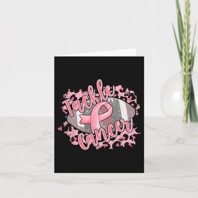 Breast Cancer Awareness Support Squad Tackle Cance Card (Front)