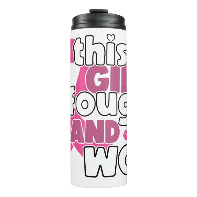 BREAST CANCER AWARENESS & SUPPORT THERMAL TUMBLER (Front)
