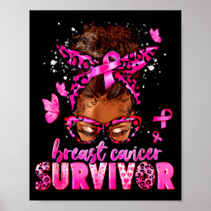 Breast Cancer Awareness Survivor Black Women Melan Poster