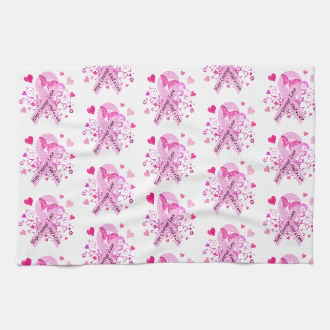 Breast Cancer Awareness Tea Towel (Horizontal)