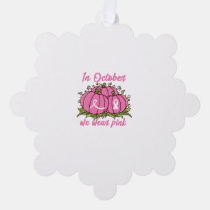 Breast Cancer Awareness Tee October Wear Pink Than Tree Decoration Card